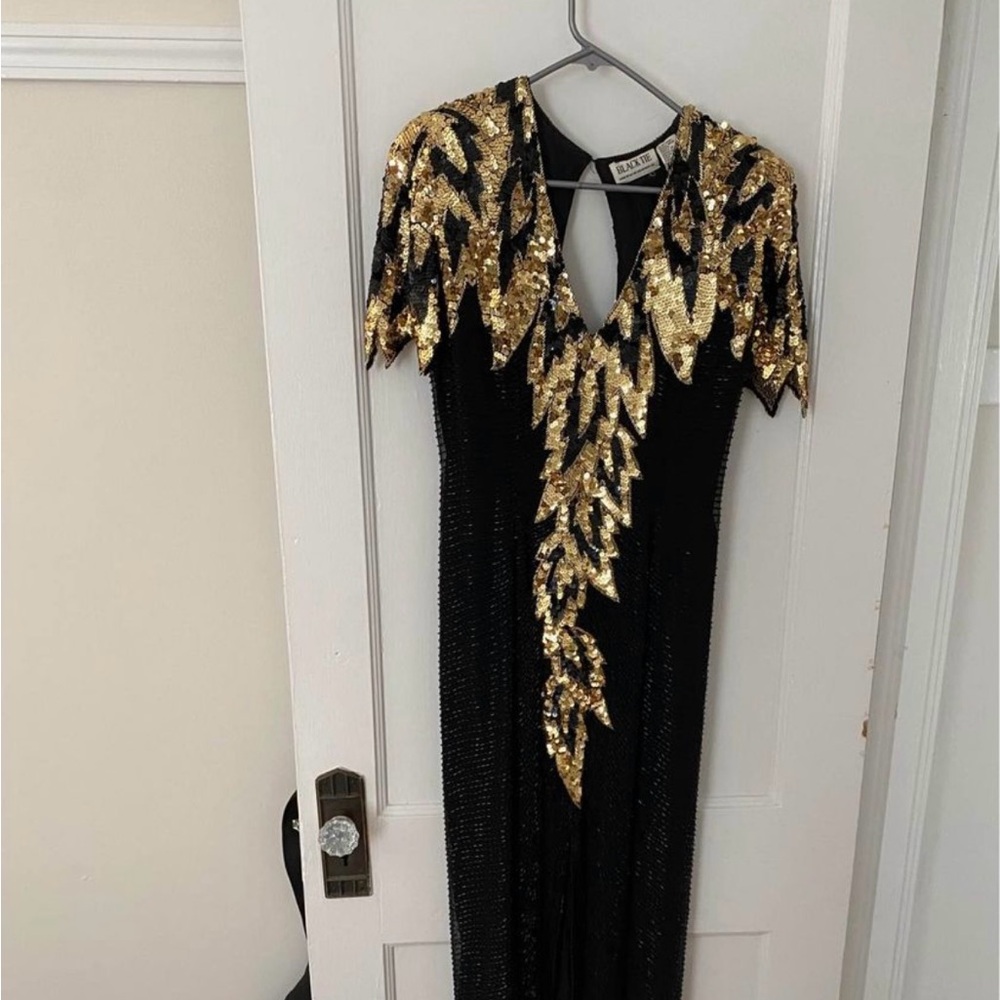 80s Vintage Sequin Cocktail Dress